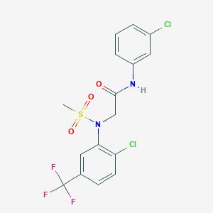 N~1~-(3-chlorophenyl)-N~2~-[2-chloro-5-(trifluoromethyl)phenyl]-N~2~-(methylsulfonyl)glycinamide