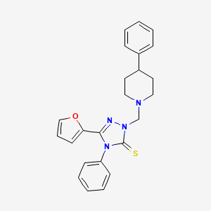 5-(2-furyl)-4-phenyl-2-[(4-phenyl-1-piperidinyl)methyl]-2,4-dihydro-3H-1,2,4-triazole-3-thione