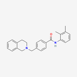 molecular formula C25H26N2O B3647297 N-(2,3-DIMETHYLPHENYL)-4-[(1,2,3,4-TETRAHYDROISOQUINOLIN-2-YL)METHYL]BENZAMIDE 