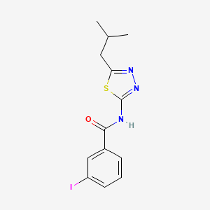 3-iodo-N-[5-(2-methylpropyl)-1,3,4-thiadiazol-2-yl]benzamide