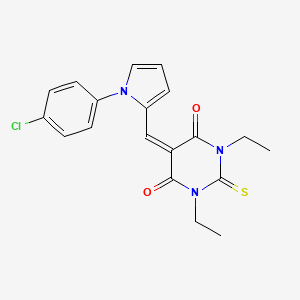 5-{[1-(4-chlorophenyl)-1H-pyrrol-2-yl]methylidene}-1,3-diethyl-2-thioxodihydropyrimidine-4,6(1H,5H)-dione