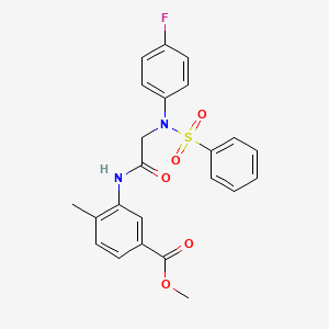 methyl 3-{[N-(4-fluorophenyl)-N-(phenylsulfonyl)glycyl]amino}-4-methylbenzoate