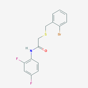 2-[(2-bromophenyl)methylsulfanyl]-N-(2,4-difluorophenyl)acetamide