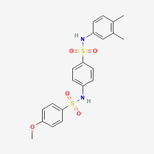 molecular formula C21H22N2O5S2 B3647361 N-(4-{[(3,4-dimethylphenyl)amino]sulfonyl}phenyl)-4-methoxybenzenesulfonamide 