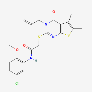 2-[(3-allyl-5,6-dimethyl-4-oxo-3,4-dihydrothieno[2,3-d]pyrimidin-2-yl)thio]-N-(5-chloro-2-methoxyphenyl)acetamide