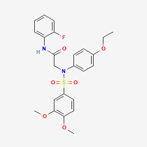 N~2~-[(3,4-dimethoxyphenyl)sulfonyl]-N~2~-(4-ethoxyphenyl)-N~1~-(2-fluorophenyl)glycinamide