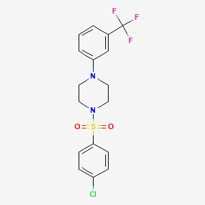 1-[(4-chlorophenyl)sulfonyl]-4-[3-(trifluoromethyl)phenyl]piperazine