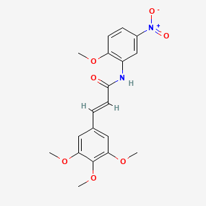 molecular formula C19H20N2O7 B3647426 (E)-N-(2-METHOXY-5-NITROPHENYL)-3-(3,4,5-TRIMETHOXYPHENYL)-2-PROPENAMIDE 