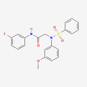 N~1~-(3-fluorophenyl)-N~2~-(3-methoxyphenyl)-N~2~-(phenylsulfonyl)glycinamide