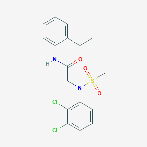 molecular formula C17H18Cl2N2O3S B3647464 2-(2,3-dichloro-N-methylsulfonylanilino)-N-(2-ethylphenyl)acetamide 