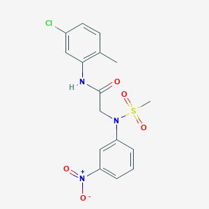 N-(5-chloro-2-methylphenyl)-2-(N-methylsulfonyl-3-nitroanilino)acetamide