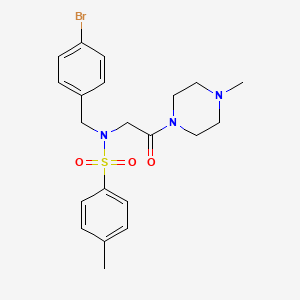 N-(4-bromobenzyl)-4-methyl-N-[2-(4-methyl-1-piperazinyl)-2-oxoethyl]benzenesulfonamide