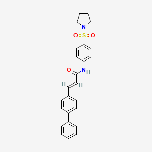 (2E)-3-{[1,1'-BIPHENYL]-4-YL}-N-[4-(PYRROLIDINE-1-SULFONYL)PHENYL]PROP-2-ENAMIDE