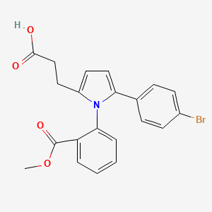 3-{5-(4-bromophenyl)-1-[2-(methoxycarbonyl)phenyl]-1H-pyrrol-2-yl}propanoic acid