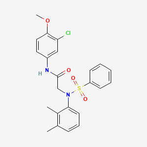 N-(3-CHLORO-4-METHOXYPHENYL)-2-[N-(2,3-DIMETHYLPHENYL)BENZENESULFONAMIDO]ACETAMIDE