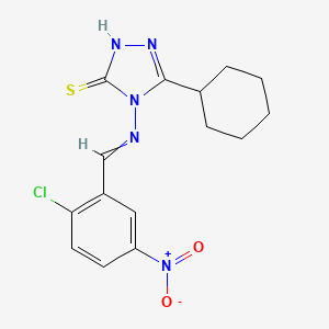 4-[(2-chloro-5-nitrophenyl)methylideneamino]-3-cyclohexyl-1H-1,2,4-triazole-5-thione