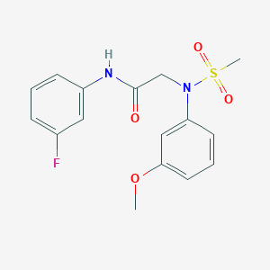 N~1~-(3-fluorophenyl)-N~2~-(3-methoxyphenyl)-N~2~-(methylsulfonyl)glycinamide