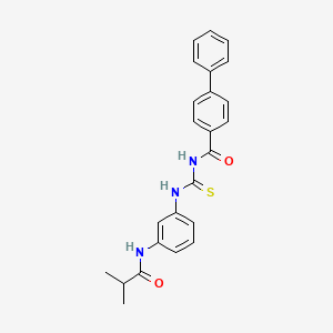 N-({[3-(isobutyrylamino)phenyl]amino}carbonothioyl)-4-biphenylcarboxamide