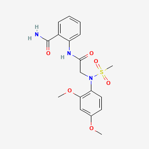 2-{[N-(2,4-dimethoxyphenyl)-N-(methylsulfonyl)glycyl]amino}benzamide