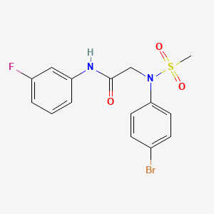 N~2~-(4-bromophenyl)-N~1~-(3-fluorophenyl)-N~2~-(methylsulfonyl)glycinamide