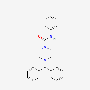 4-(diphenylmethyl)-N-(4-methylphenyl)piperazine-1-carboxamide