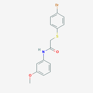 molecular formula C15H14BrNO2S B3647628 2-[(4-bromophenyl)thio]-N-(3-methoxyphenyl)acetamide 