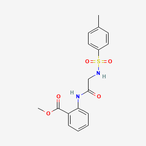 Methyl 2-[[2-[(4-methylphenyl)sulfonylamino]acetyl]amino]benzoate