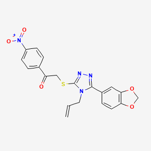 2-{[4-allyl-5-(1,3-benzodioxol-5-yl)-4H-1,2,4-triazol-3-yl]thio}-1-(4-nitrophenyl)ethanone