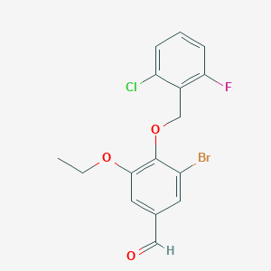 3-bromo-4-[(2-chloro-6-fluorobenzyl)oxy]-5-ethoxybenzaldehyde