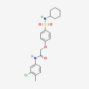 N-(3-chloro-4-methylphenyl)-2-{4-[(cyclohexylamino)sulfonyl]phenoxy}acetamide