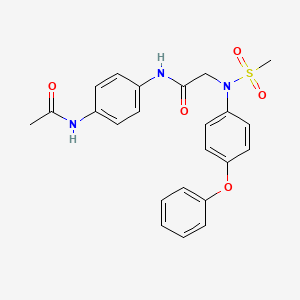 N~1~-[4-(acetylamino)phenyl]-N~2~-(methylsulfonyl)-N~2~-(4-phenoxyphenyl)glycinamide