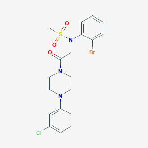 N-(2-Bromo-phenyl)-N-{2-[4-(3-chloro-phenyl)-piperazin-1-yl]-2-oxo-ethyl}-methanesulfonamide