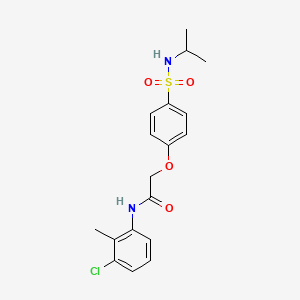 N-(3-chloro-2-methylphenyl)-2-[4-(propan-2-ylsulfamoyl)phenoxy]acetamide