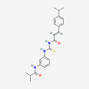 N-({[3-(isobutyrylamino)phenyl]amino}carbonothioyl)-3-(4-isopropylphenyl)acrylamide