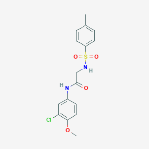 molecular formula C16H17ClN2O4S B3647747 N~1~-(3-chloro-4-methoxyphenyl)-N~2~-[(4-methylphenyl)sulfonyl]glycinamide 