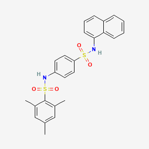 2,4,6-trimethyl-N-{4-[(1-naphthylamino)sulfonyl]phenyl}benzenesulfonamide