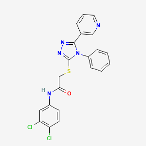 N-(3,4-dichlorophenyl)-2-{[4-phenyl-5-(3-pyridinyl)-4H-1,2,4-triazol-3-yl]thio}acetamide