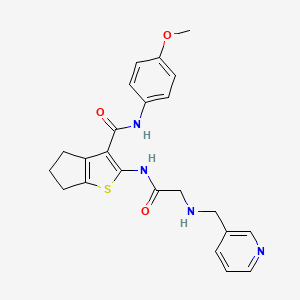 N-(4-methoxyphenyl)-2-{[N-(3-pyridinylmethyl)glycyl]amino}-5,6-dihydro-4H-cyclopenta[b]thiophene-3-carboxamide