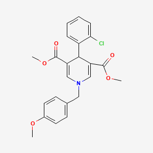 3,5-DIMETHYL 4-(2-CHLOROPHENYL)-1-[(4-METHOXYPHENYL)METHYL]-1,4-DIHYDROPYRIDINE-3,5-DICARBOXYLATE