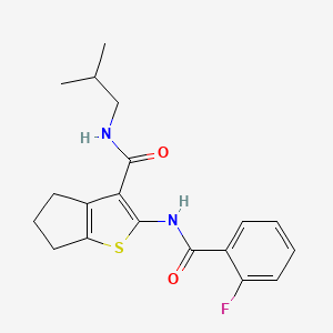 2-[(2-fluorobenzoyl)amino]-N-(2-methylpropyl)-5,6-dihydro-4H-cyclopenta[b]thiophene-3-carboxamide