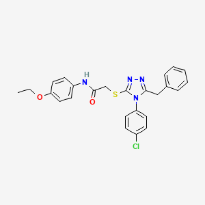 2-{[5-benzyl-4-(4-chlorophenyl)-4H-1,2,4-triazol-3-yl]thio}-N-(4-ethoxyphenyl)acetamide