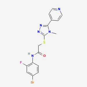 N-(4-bromo-2-fluorophenyl)-2-{[4-methyl-5-(4-pyridinyl)-4H-1,2,4-triazol-3-yl]thio}acetamide