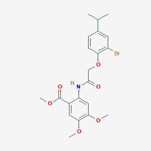 methyl 2-{[(2-bromo-4-isopropylphenoxy)acetyl]amino}-4,5-dimethoxybenzoate