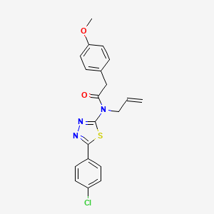 N-[5-(4-chlorophenyl)-1,3,4-thiadiazol-2-yl]-2-(4-methoxyphenyl)-N-(prop-2-en-1-yl)acetamide