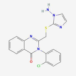 2-[(1-aminoimidazol-2-yl)sulfanylmethyl]-3-(2-chlorophenyl)quinazolin-4-one