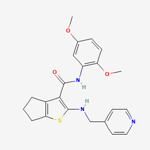 N-(2,5-dimethoxyphenyl)-2-(pyridin-4-ylmethylamino)-5,6-dihydro-4H-cyclopenta[b]thiophene-3-carboxamide