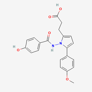 3-[1-{[(4-hydroxyphenyl)carbonyl]amino}-5-(4-methoxyphenyl)-1H-pyrrol-2-yl]propanoic acid