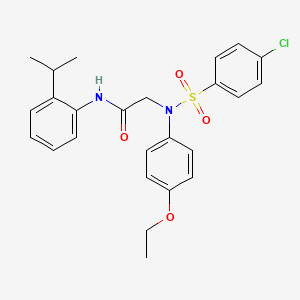 N~2~-[(4-chlorophenyl)sulfonyl]-N~2~-(4-ethoxyphenyl)-N~1~-(2-isopropylphenyl)glycinamide