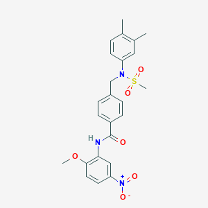 4-{[(3,4-dimethylphenyl)(methylsulfonyl)amino]methyl}-N-(2-methoxy-5-nitrophenyl)benzamide