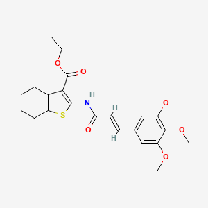 ETHYL 2-{[(E)-3-(3,4,5-TRIMETHOXYPHENYL)-2-PROPENOYL]AMINO}-4,5,6,7-TETRAHYDRO-1-BENZOTHIOPHENE-3-CARBOXYLATE